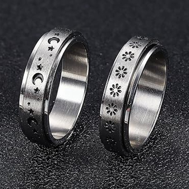 Men Accessories Name - 스테인리스 스틸 불안 해소 반지, 자유롭게