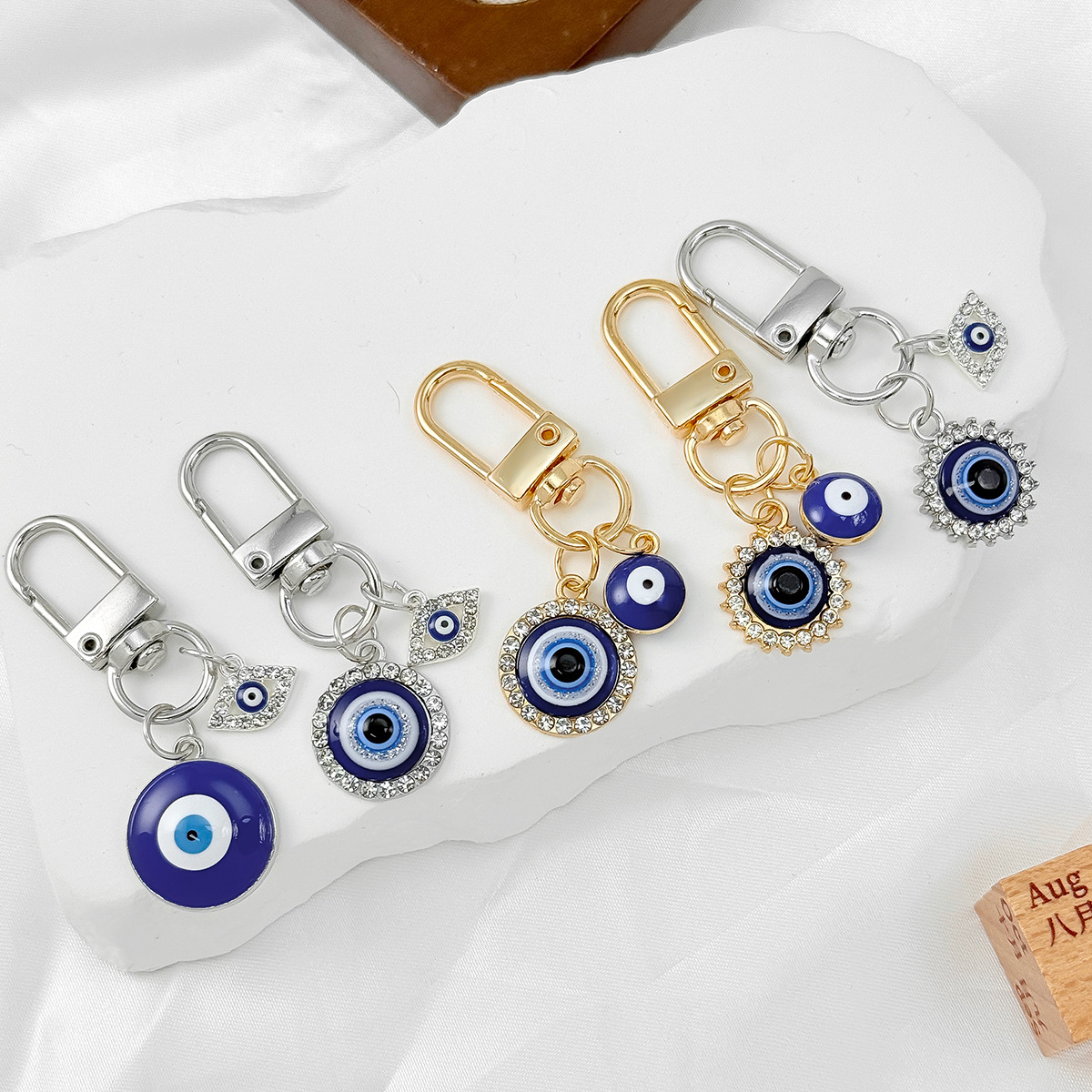 Men Accessories Evil Eye - 키체인 속눈썹 금속 악마의 눈 키체인