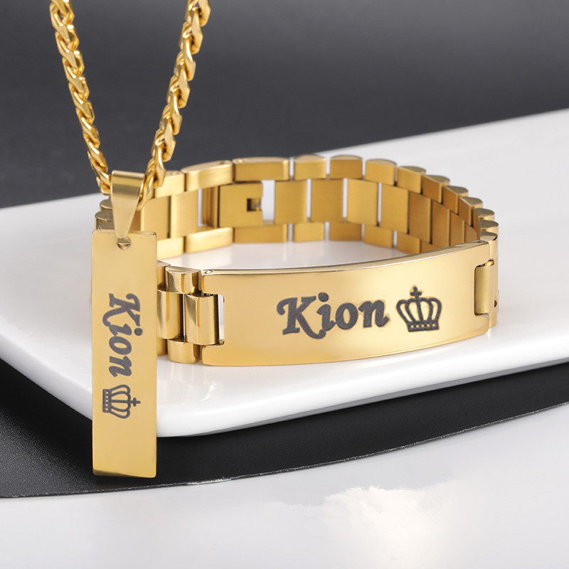 Men Accessories Name - 사용자 정의 남자 이름 목걸이 큰