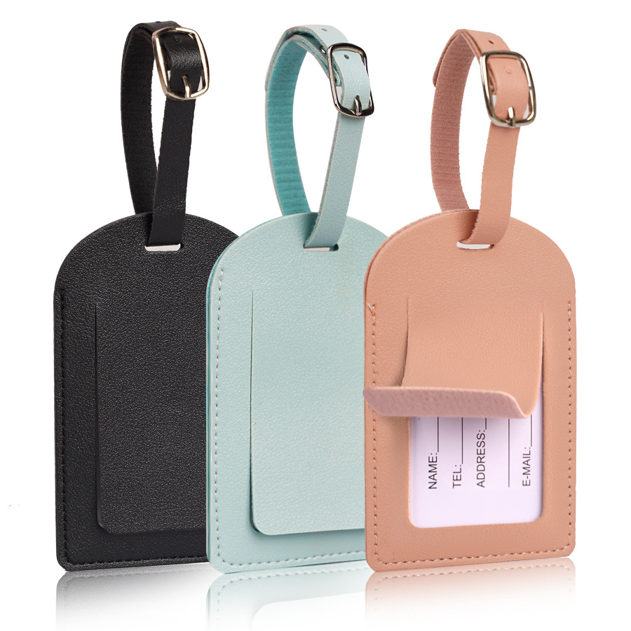 여성 남성 수하물 태그 PU 가죽 여행용품 여행 가방  - Men Accessories Name 리뷰 및 가격