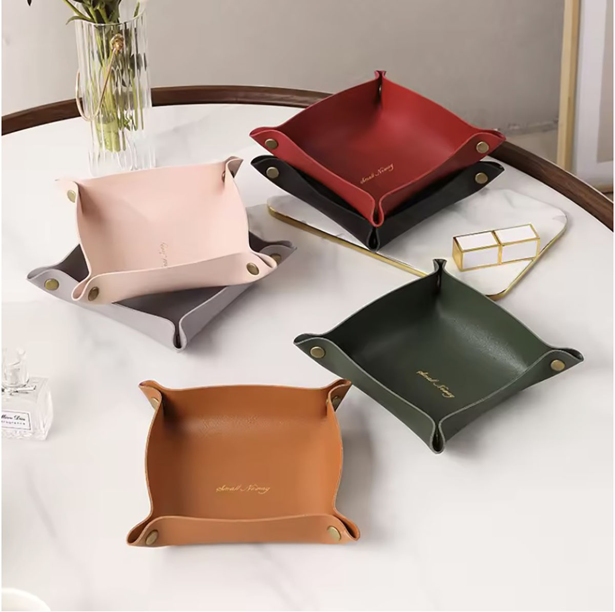 북유럽 스타일 가죽 스토리지 트레이 데스크탑 주최자 키 - Men'S Accessories Drawer Organizer 리뷰 및 가격