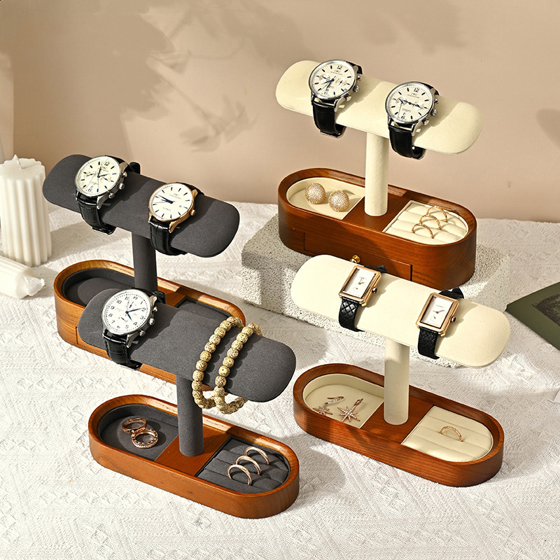 Oirlv 단단한 나무 시계 주최자 선반 T-바 시계  - Men'S Accessories Drawer Organizer 리뷰 및 가격