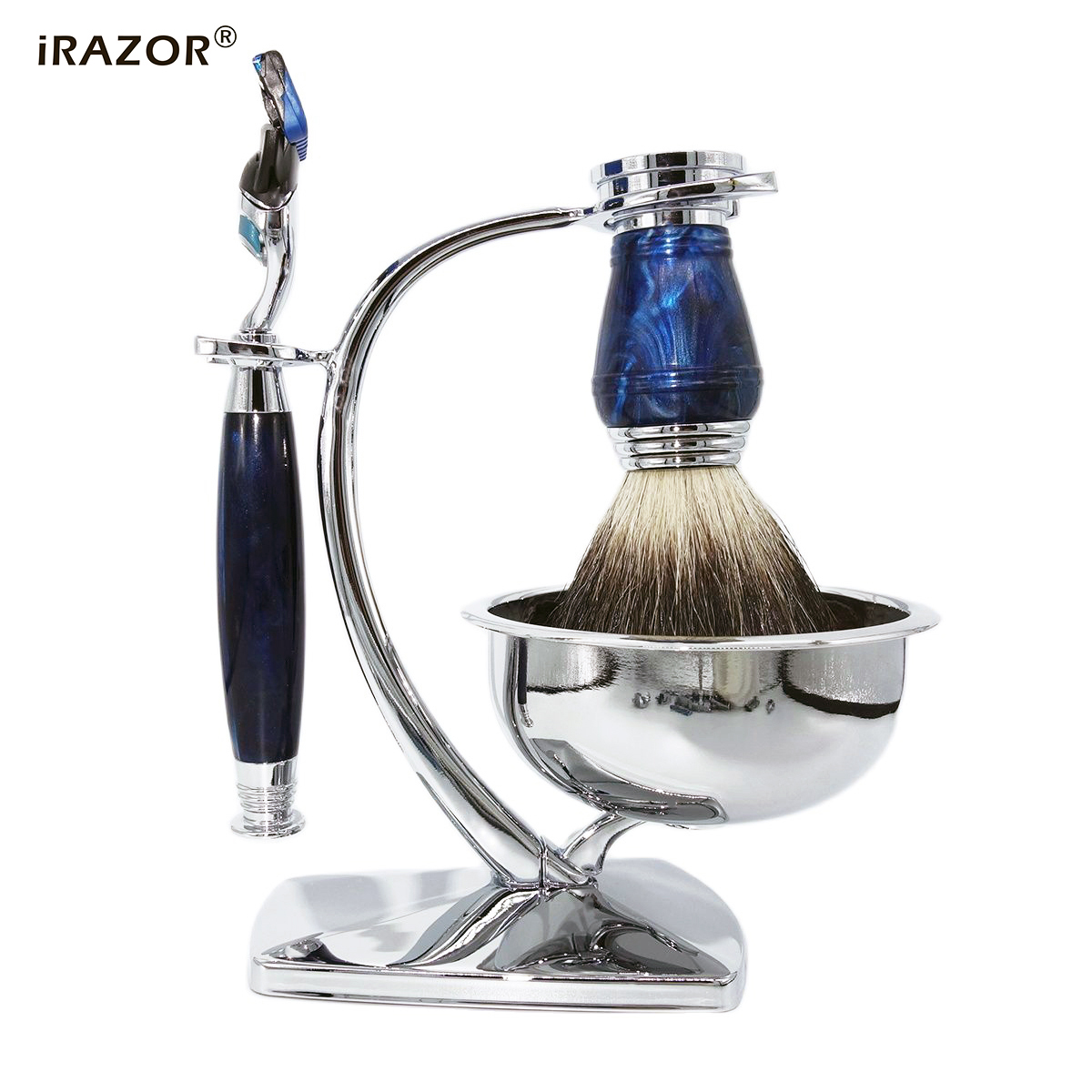 iRAZOR 로얄블루 5중 면도날 세트 - 이발사 도구 - Men Accessories Combo Gift 리뷰 및 가격