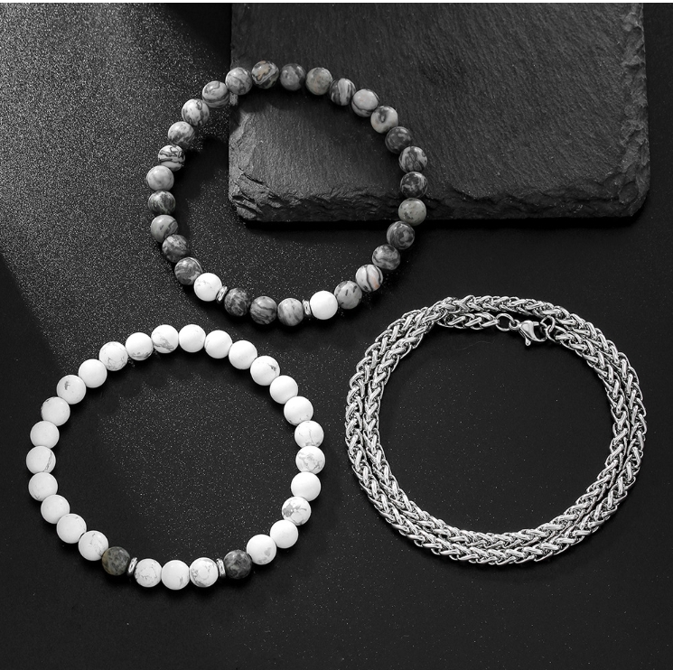 아마존 베스트셀러 핸드 액세서리 남성용 스트레치 천연석 - Men Accessories Amazon 리뷰 및 가격