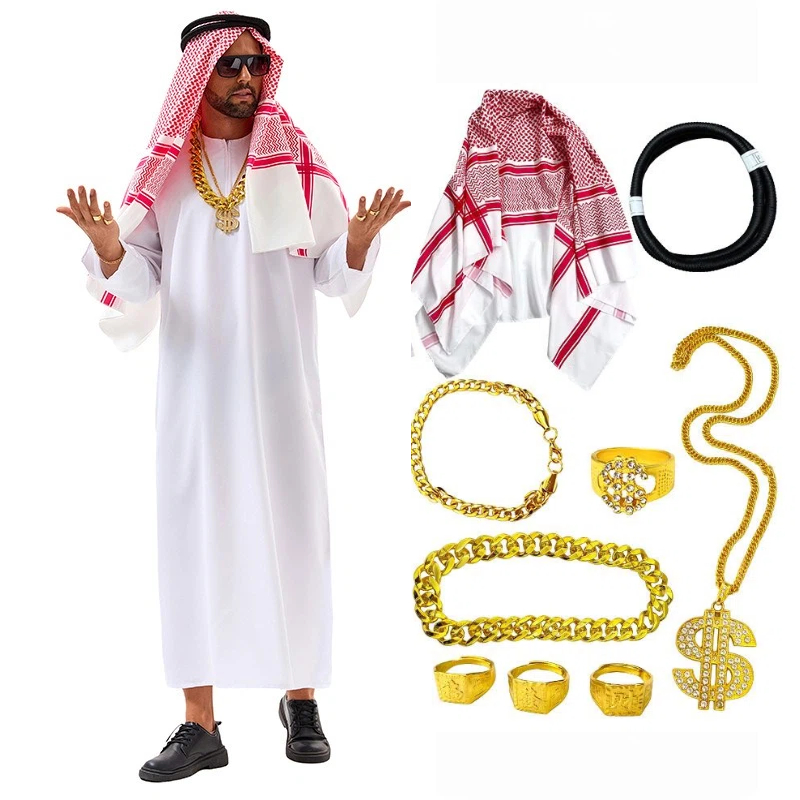 아랍 의상 중동 의류 두바이 거물 코스프레 흰색 긴 로 - Men'S Accessories Dubai 리뷰 및 가격