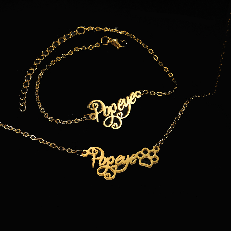 Goxijite 사용자 정의 이름 목걸이 세트 여성 스 - Men Accessories Name 리뷰 및 가격