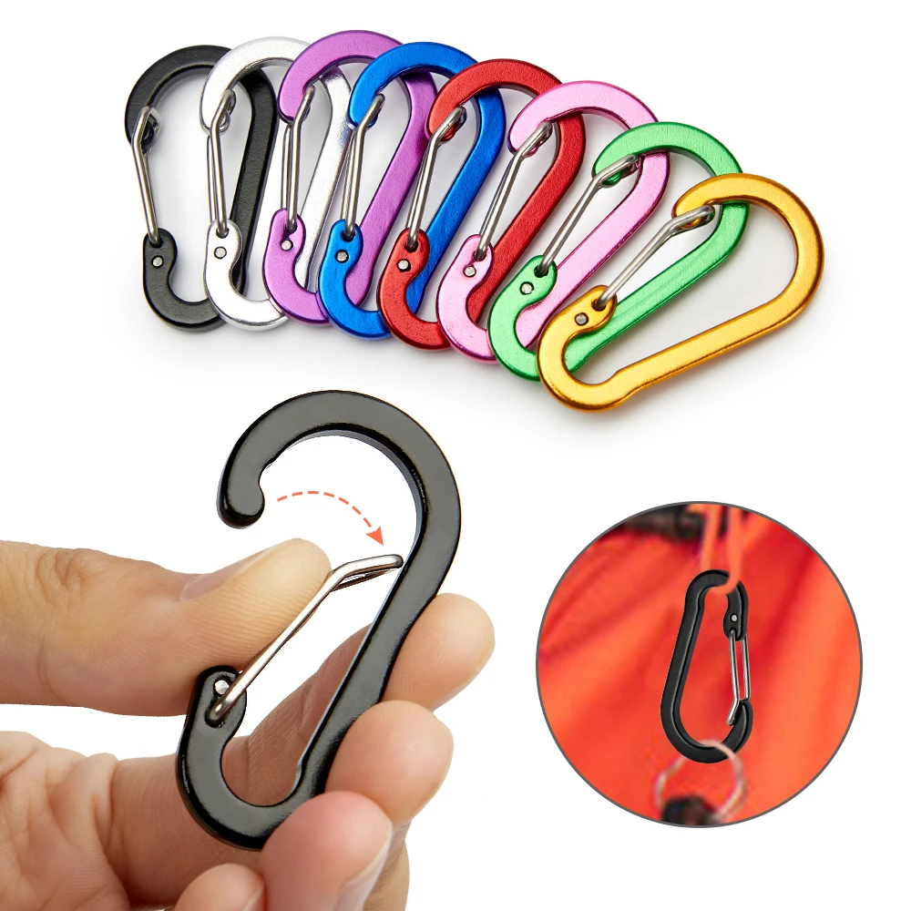 12PCS Carabiner 클립 세트 관광 작은 후크 - Keychain Multi Tool 리뷰 및 가격