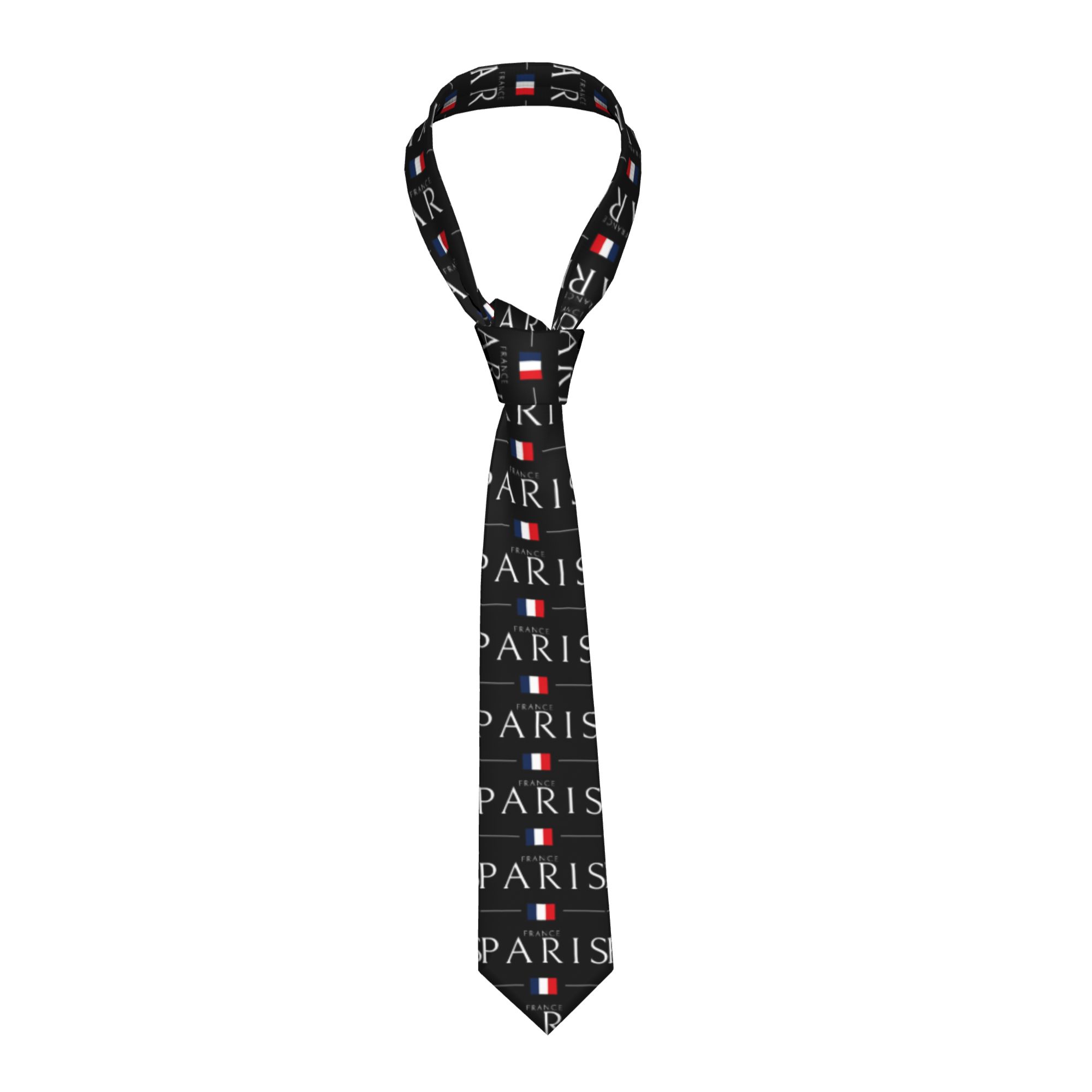 파리 프랑스 국기 미니멀 프린트 넥타이 그래픽 넥타이  - Men'S Accessories Paris 리뷰 및 가격