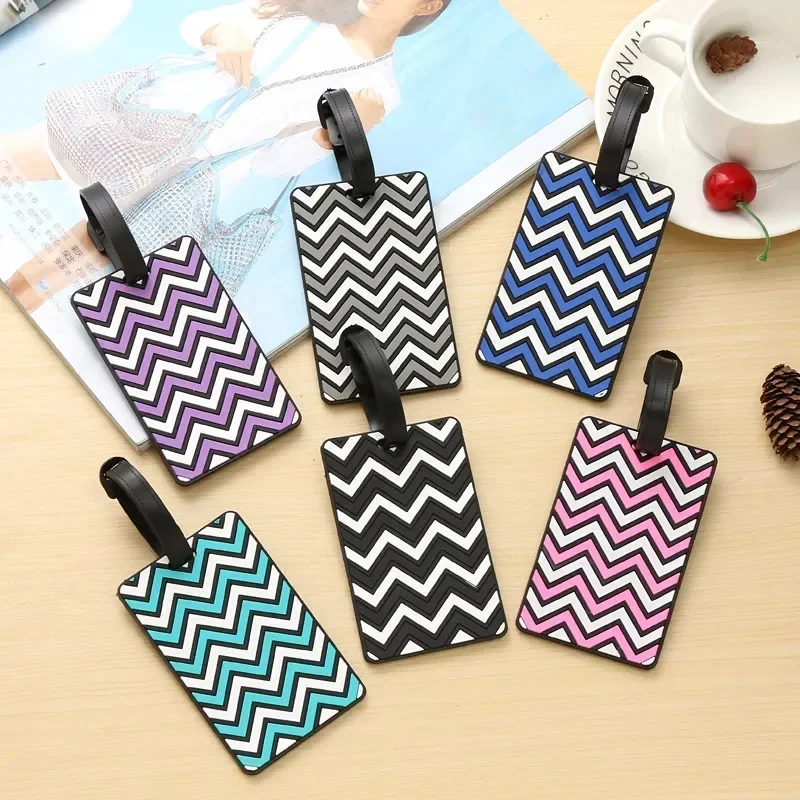 여성을위한 기하학 수하물 태그 남성 PVC 수하물 이름 - Men Accessories Name 리뷰 및 가격