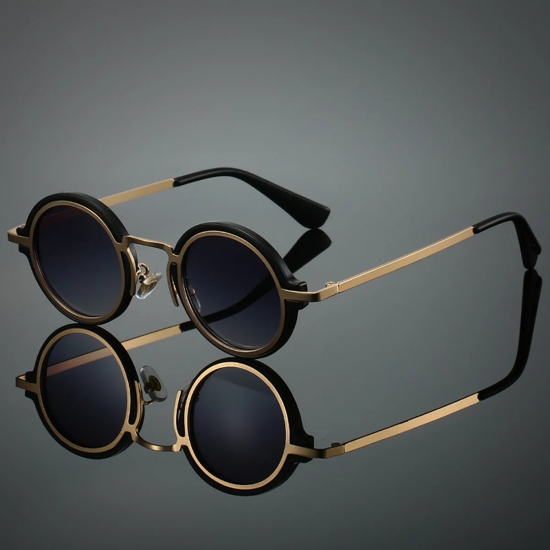 남성용 새로운 레트로 금속 라운드 프레임 선글라스 고품 - Quality Men'S Accessories 리뷰 및 가격